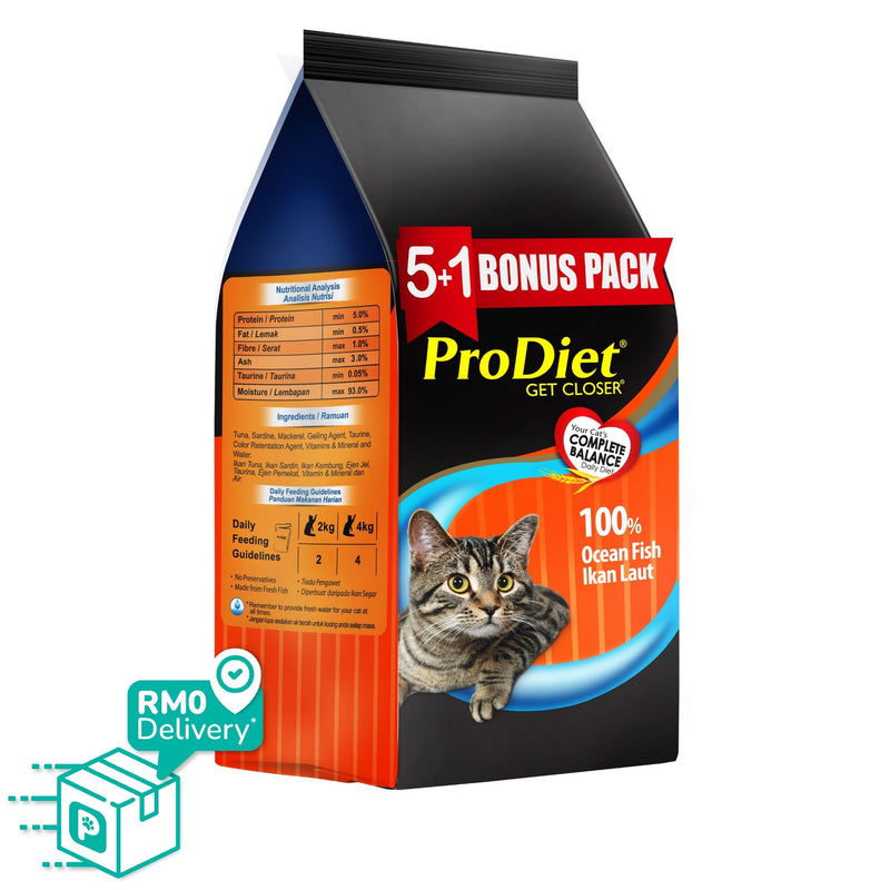 ProDiet 5+1 Ocean Fish 85G Wet Cat Food Promo Pack (1 Pack)