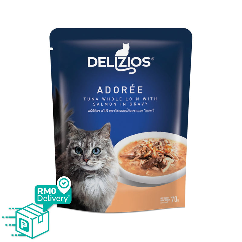 Delizios 70g Adoree Tuna Whole Loin with Salmon in Gravy