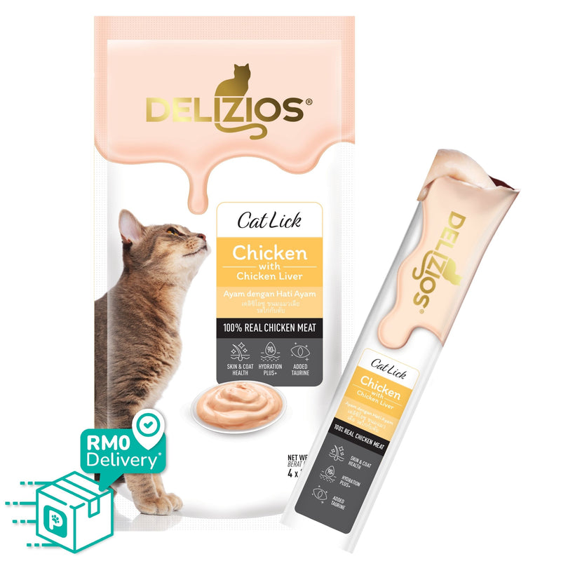 Delizios Catlick Jumbo Size 80g - Chicken with Chicken Liver (20g x 4)