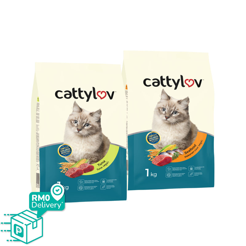 Cattylov Dry Cat Food 1kg (Tuna / Seafood)