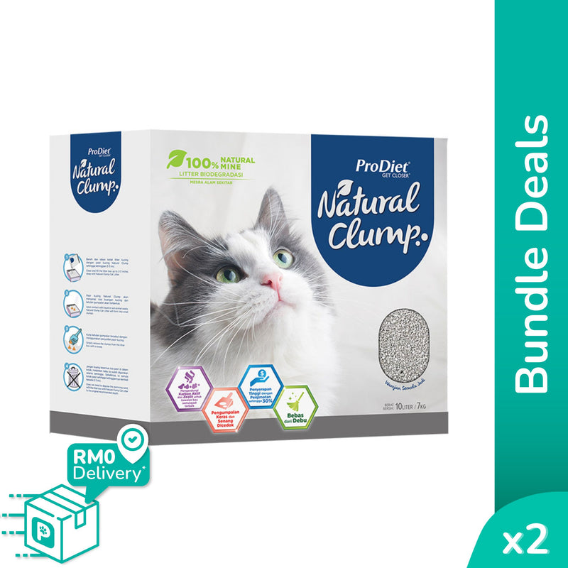 [Bundle Deal] ProDiet 20L Natural Clump Cat Litter (10L x 2 packs)