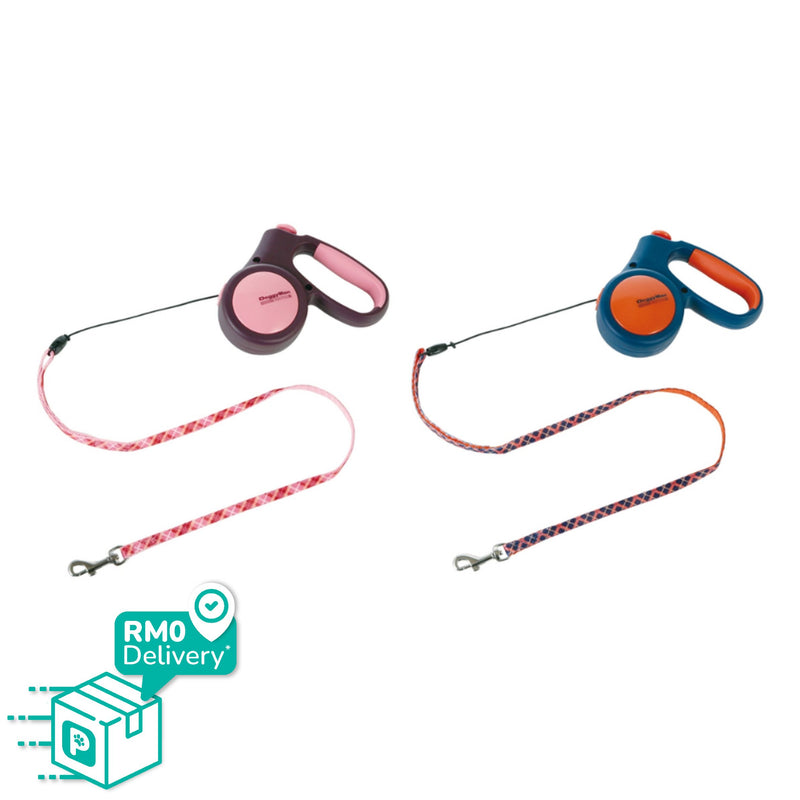 Doggyman 5m Retractable Lead Dog Walker (S/M/L) (Navy/ Choco)