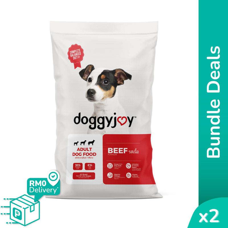 [Bundle Deals] Doggyjoy Dry Dog Food 20kg (10kg 2 packs) Chicken/Beef/Liver