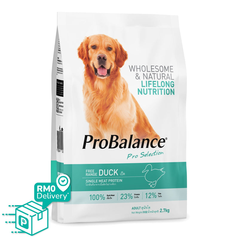 ProBalance Adult Dry Dog Kibble Food - Duck (2.7KG)