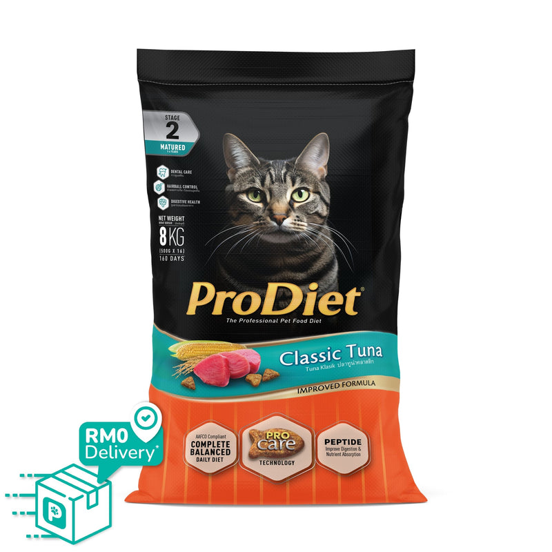 Prodiet 8kg Classic Tuna Adult Dry Cat Food