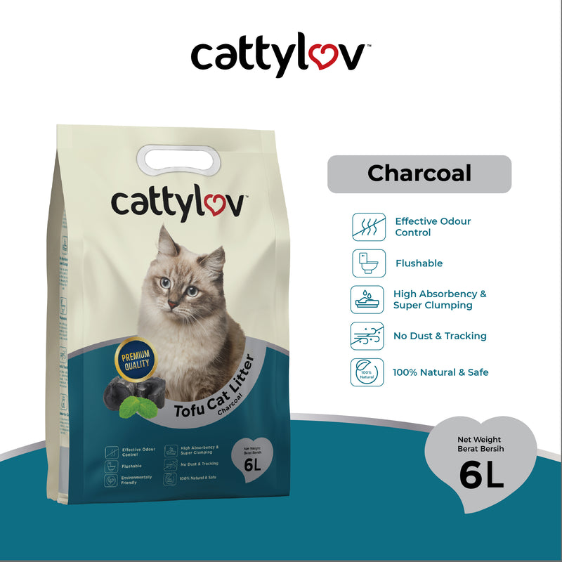 Cattylov Tofu Cat Litter 6L (Lavender/Charcoal)