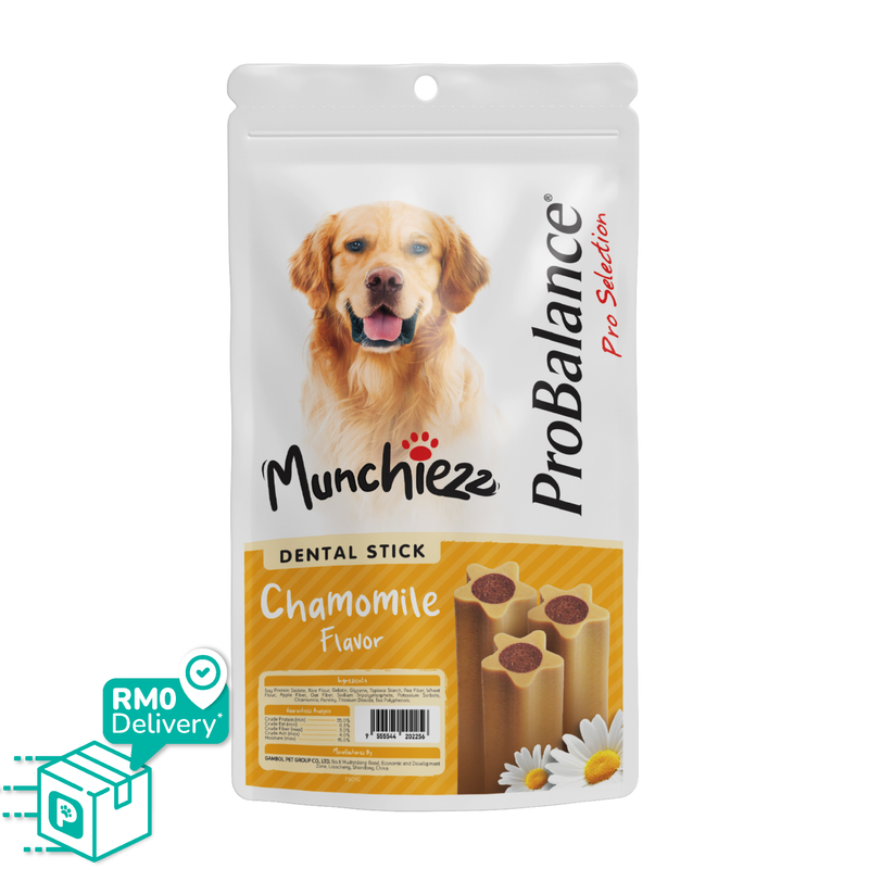 ProBalance Munchiezz Dental Stick 100g (Mint / Chamomile / Lemon) Dog Treats Dental Health Support