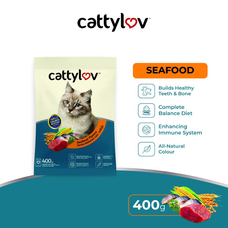 Cattylov Dry Cat Food 400g (Tuna / Seafood)