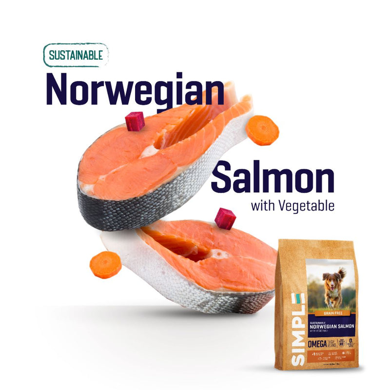 SIMPLE 3kg Allergy-Free Grain-Free Premium Dog Dry Food (Salmon / Chicken / Lamb)