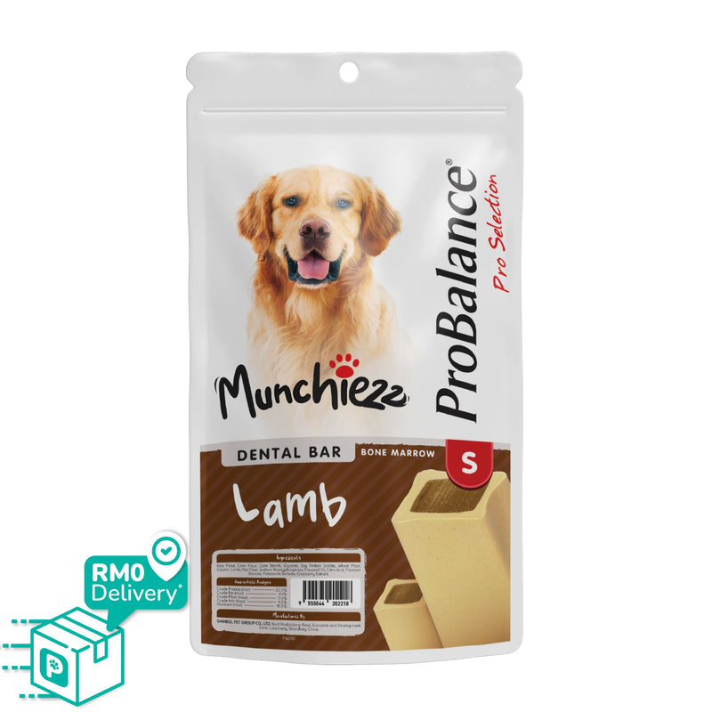 ProBalance Munchiezz Dental Bar 100g (Lamb / Turkey / Deer) Size S & M Dog Treats Dental Health Support