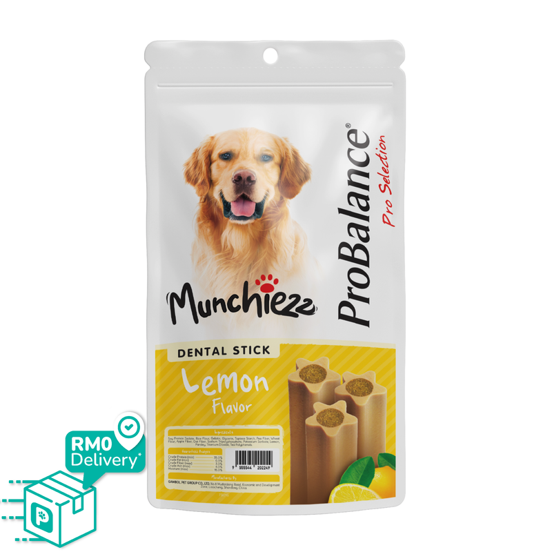 ProBalance Munchiezz Dental Stick 100g (Mint / Chamomile / Lemon) Dog Treats Dental Health Support