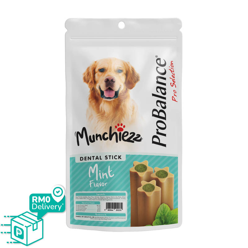 ProBalance Munchiezz Dental Stick 100g (Mint / Chamomile / Lemon) Dog Treats Dental Health Support