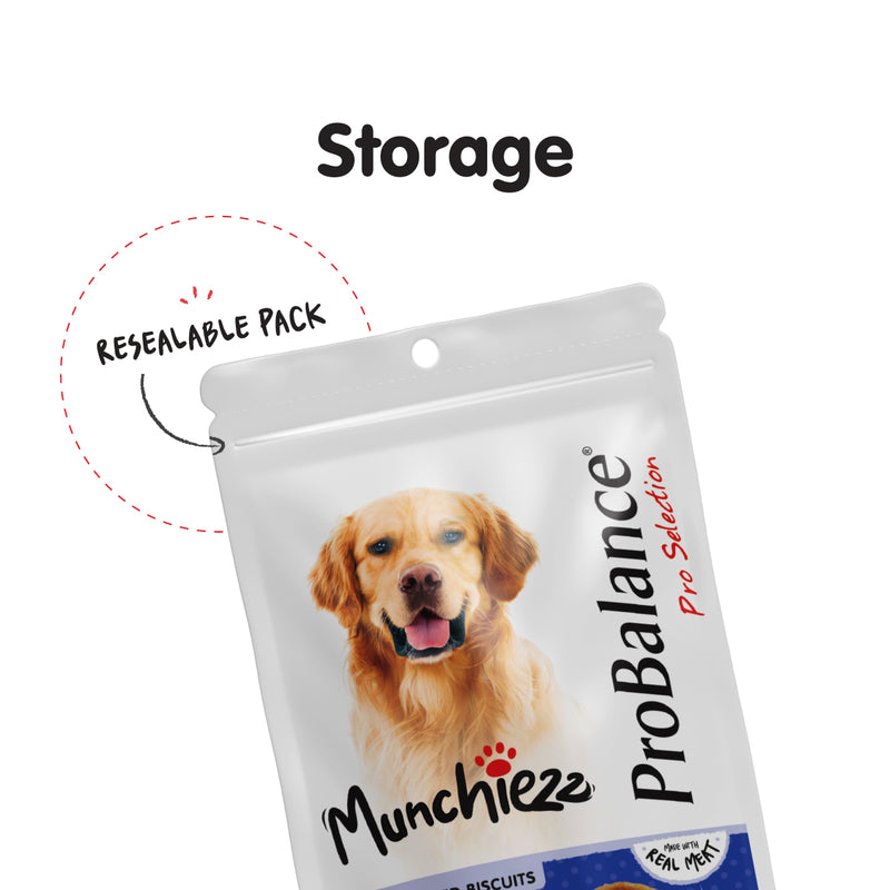 ProBalance Munchiezz Centre-Filled Biscuits 100g (Chicken / Salmon / Beef / Turkey) Dog Treats Dental Health Support