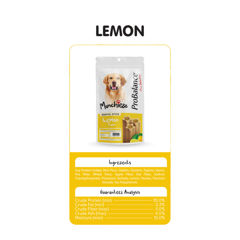 ProBalance Munchiezz Dental Stick 100g (Mint / Chamomile / Lemon) Dog Treats Dental Health Support