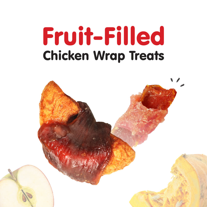 ProBalance Munchiezz Fruit Wraps 100g (Apple / Pumpkin) Dog Treats Dental Health Support