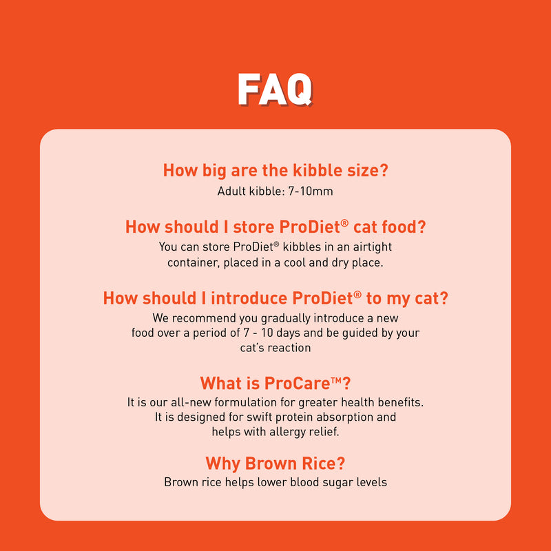Prodiet 1.2kg Chicken & Brown Rice Dry Cat Food