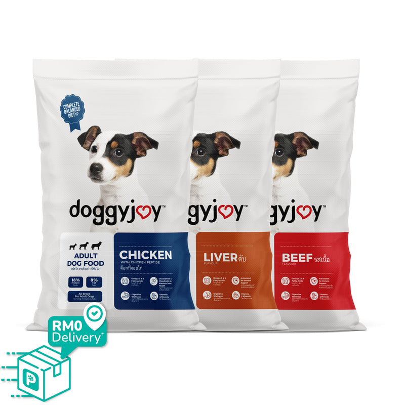 Doggyjoy Dry Dog Food 10kg (Chicken/Beef/Liver)