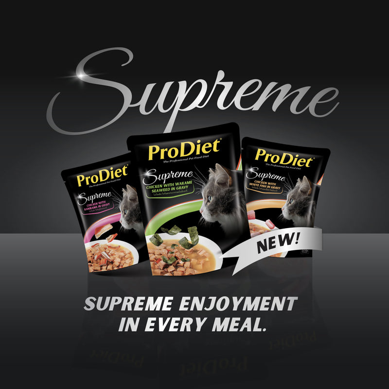 Prodiet Supreme Chicken Gravy Trial Set (White Fish / Kanikama / Wakame)
