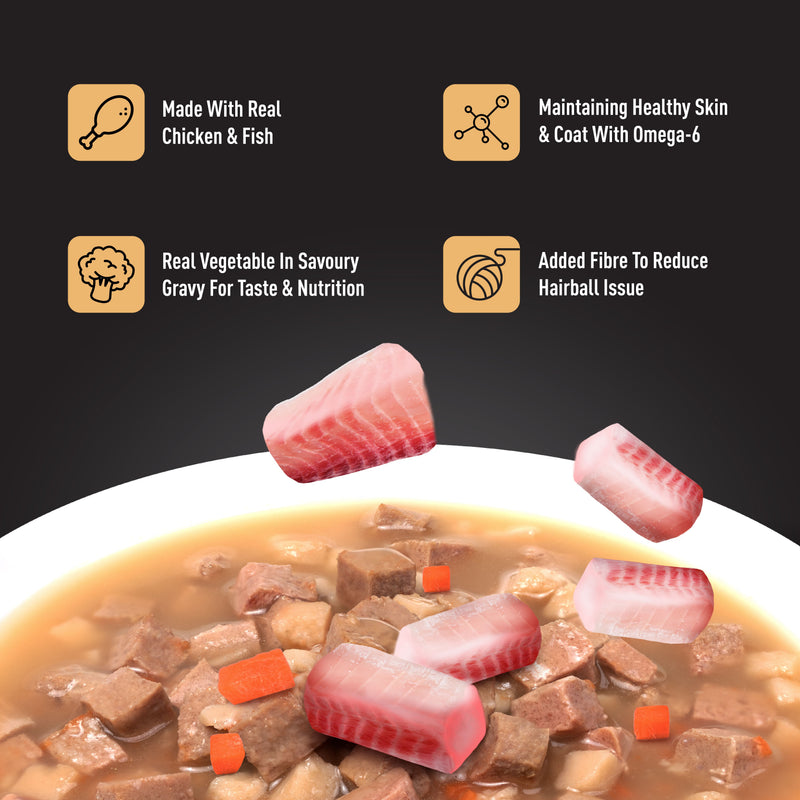 Prodiet Supreme Chicken Gravy Trial Set (White Fish / Kanikama / Wakame)