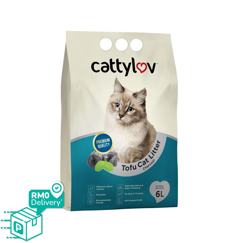Cattylov Tofu Cat Litter 6L (Lavender/Charcoal)
