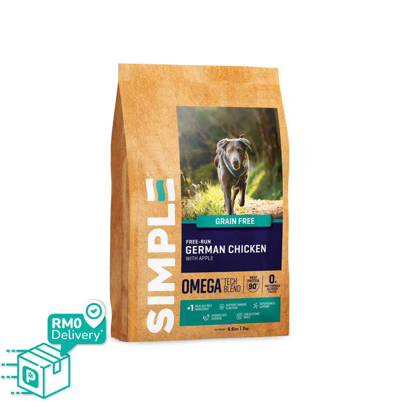 SIMPLE 3kg Allergy-Free Grain-Free Premium Dog Dry Food (Salmon / Chicken / Lamb)