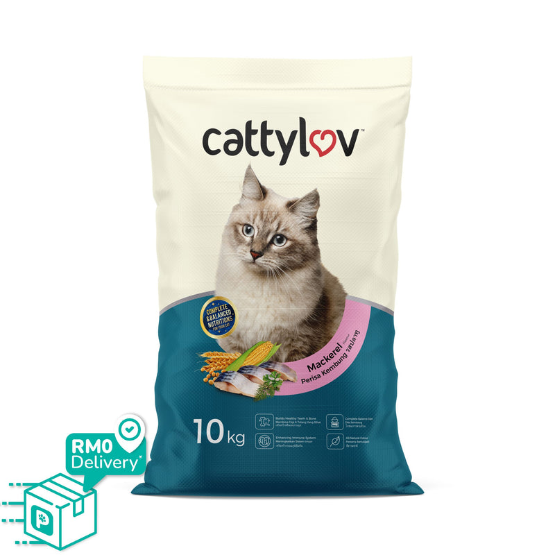 Cattylov Dry Cat Food 10kg (Mackerel)
