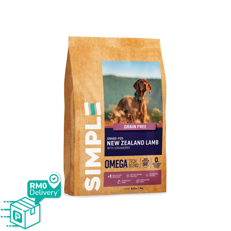 SIMPLE 3kg Allergy-Free Grain-Free Premium Dog Dry Food (Salmon / Chicken / Lamb)