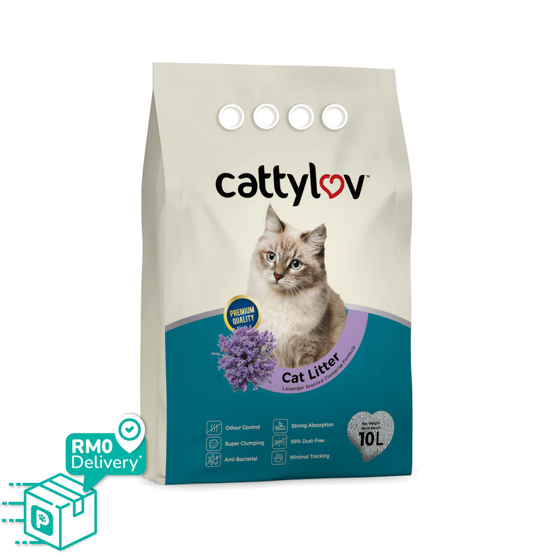 CattyLov Bentonite Cat Litter 10L (Lemon/Lavendar)