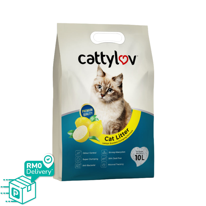 CattyLov Bentonite Cat Litter 10L (Lemon/Lavendar)