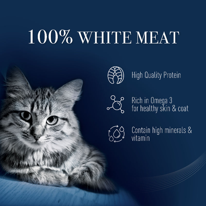 [Buy 5 Free 1] Delizios 400g Bonito White Meat Series Wet Cat Food (Free Cheese)