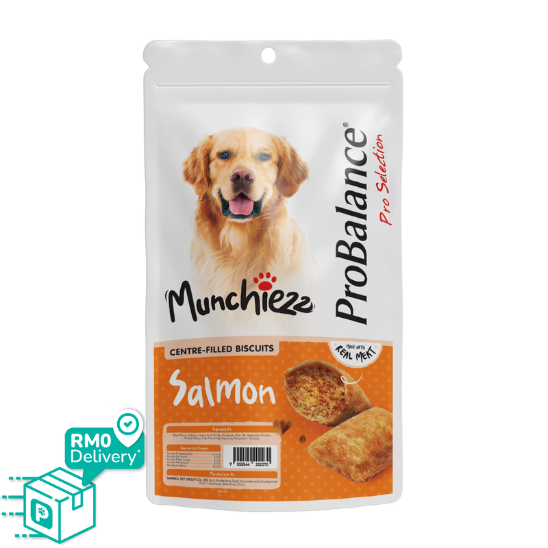 ProBalance Munchiezz Centre-Filled Biscuits 100g (Chicken / Salmon / Beef / Turkey) Dog Treats Dental Health Support