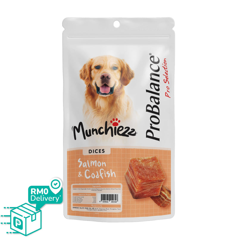 ProBalance Munchiezz Dices 100g (Chicken / Salmon / Lamb) Dog Treats Dental Health Support