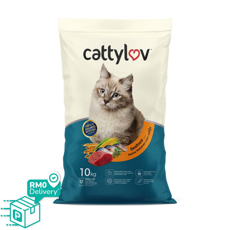 Cattylov Dry Cat Food 10kg (Tuna / Seafood)