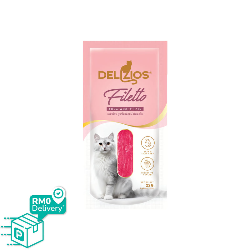Delizios Filetto 22g Cat Treats (Tuna Whole Loin / Chicken)