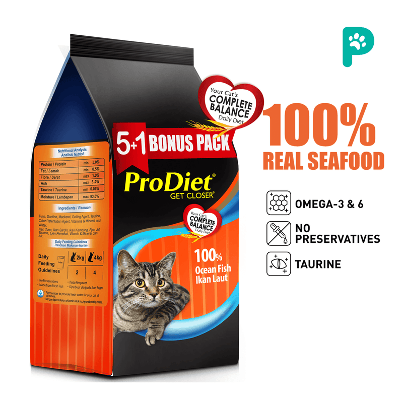 ProDiet 5+1 Ocean Fish 85G Wet Cat Food Promo Pack (1 Pack)