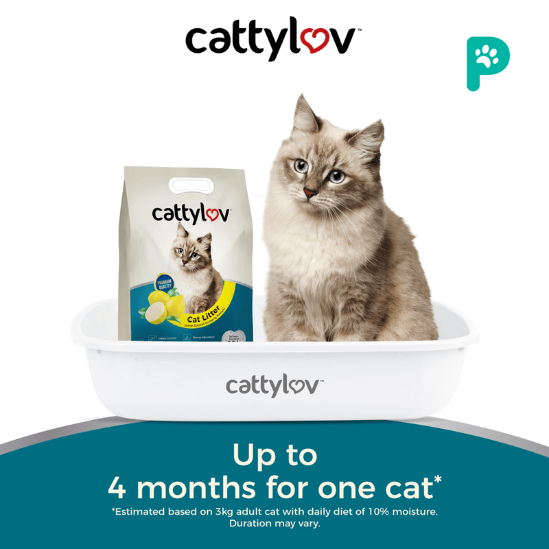 CattyLov Bentonite Cat Litter 20L (10L x 2 Bags) Lemon/Lavendar