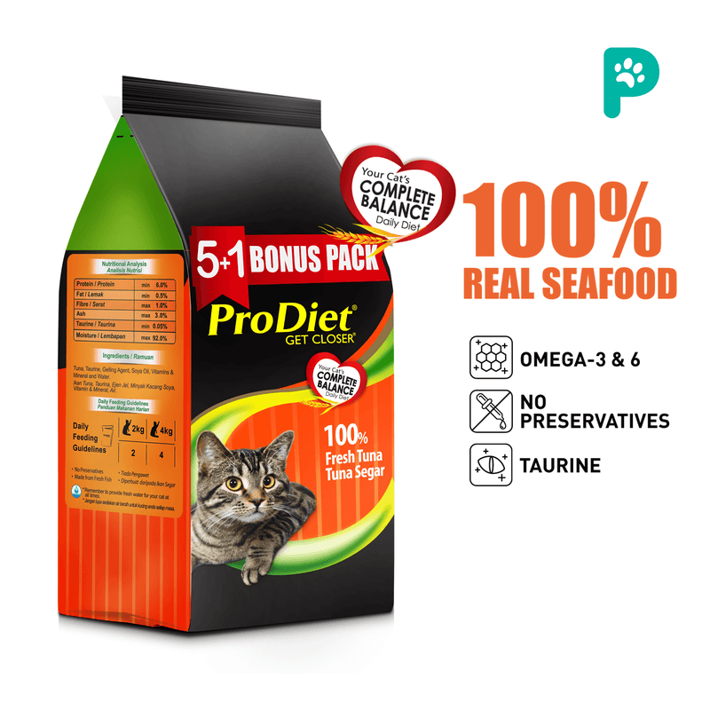 ProDiet 5+1 Tuna 85G Wet Cat Food Promo Pack (1 Pack)