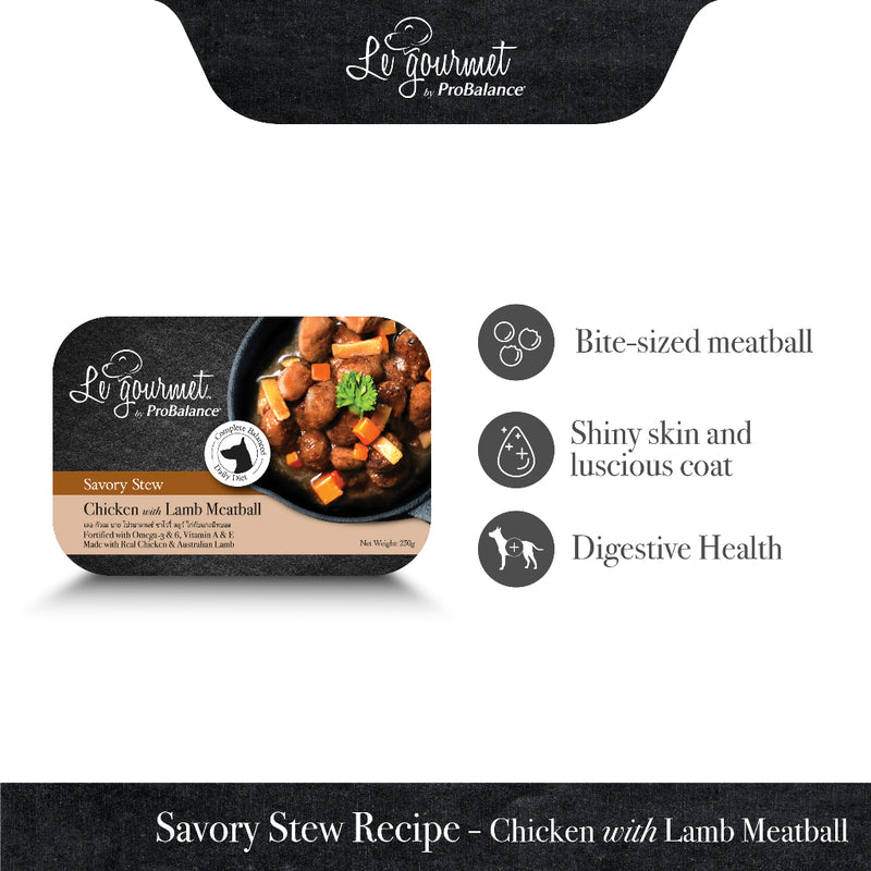 [GWP] Le Gourmet 230g Savory Stew Meatball For Dog (Chicken)